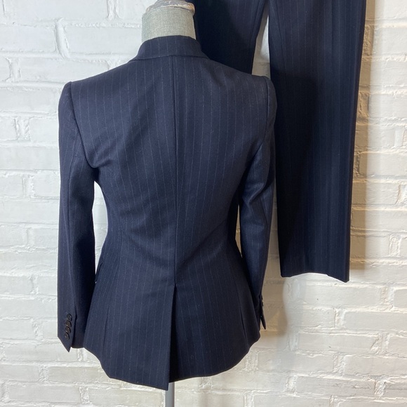 Stella McCartney Italian Navy Pinstripe Wool 2 Piece Suit Size 38 - Picture 6 of 16